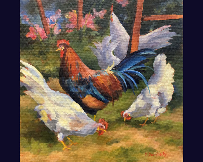 Rooster With Chicken